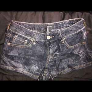 Bleach Wash Cheeky Shorts